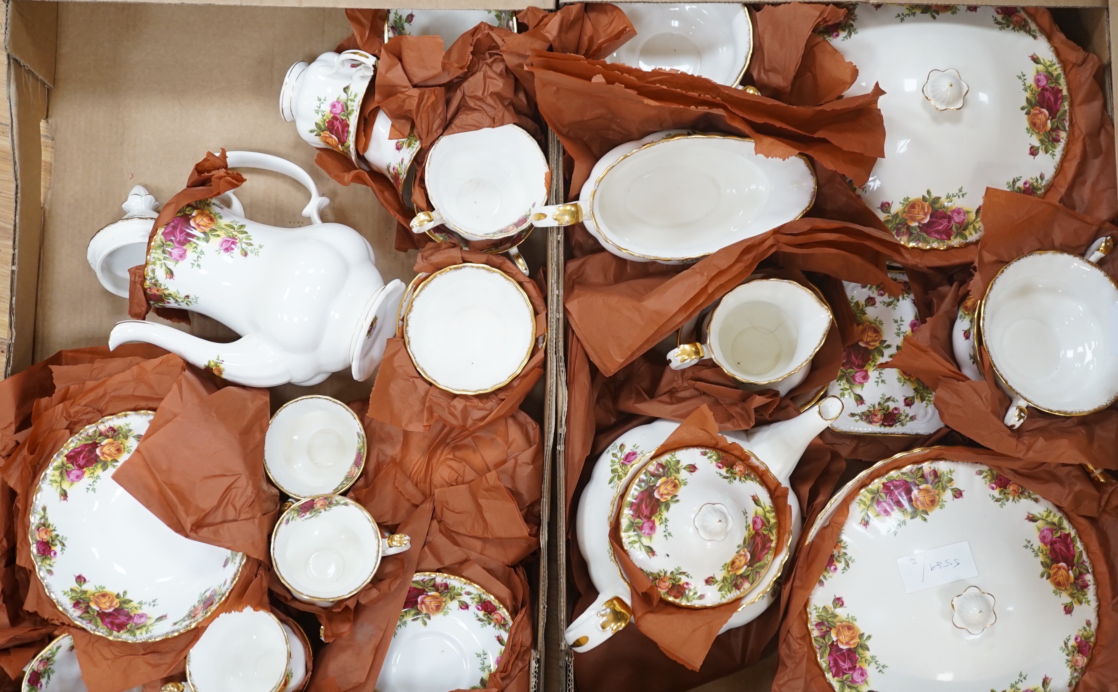 A Royal Albert, “Old Country Rose” tea and dinner service